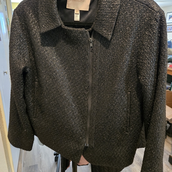 Hutch Midnight Black Foil Textured Blazer - Picture 4 of 7